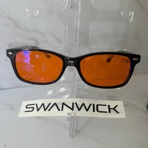 Swanwick Night  swannies readers Blue Light Blocking Glasses+1.50  perfect Black